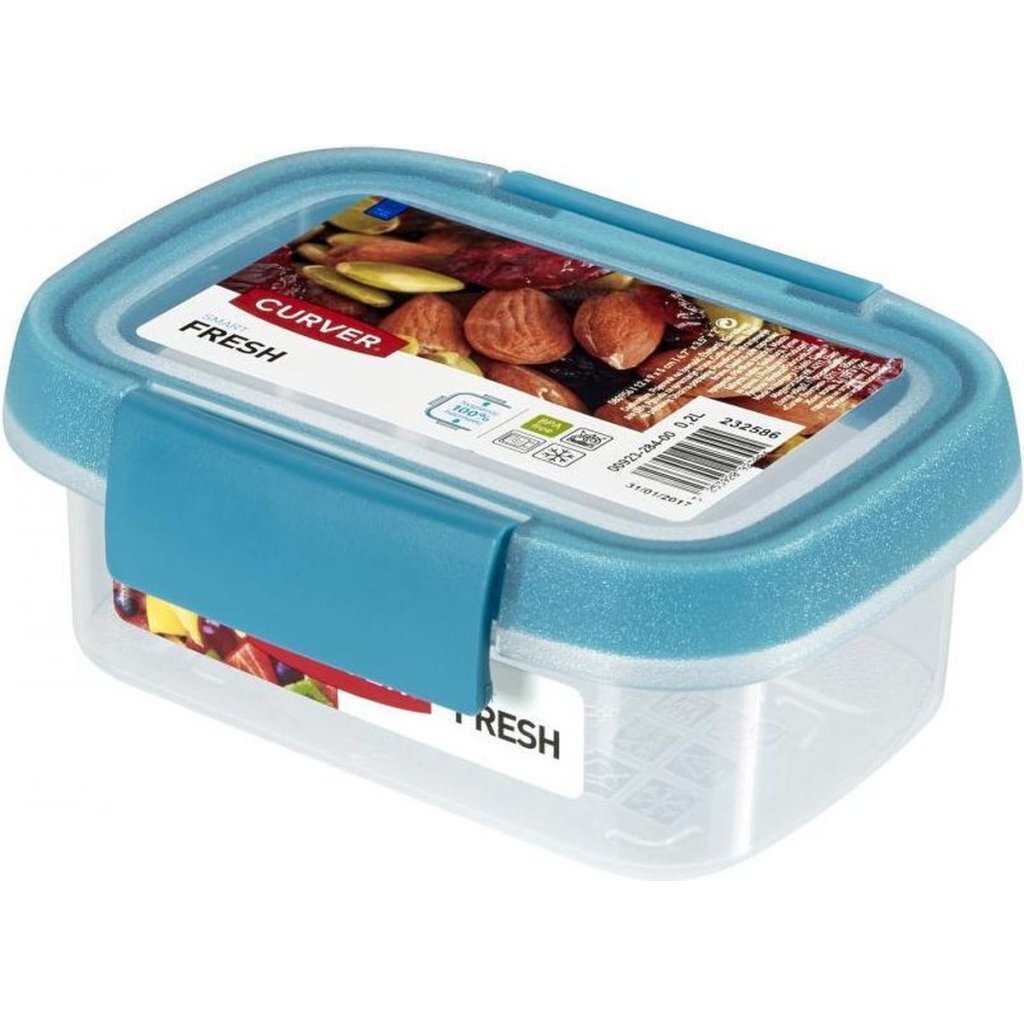 Curver récipient pour aliments frais intelligent 0,2l bleu transparent