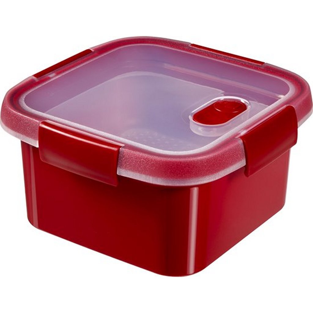 Curver micro-ondes eco steamer bac à vapeur 1,1l rouge