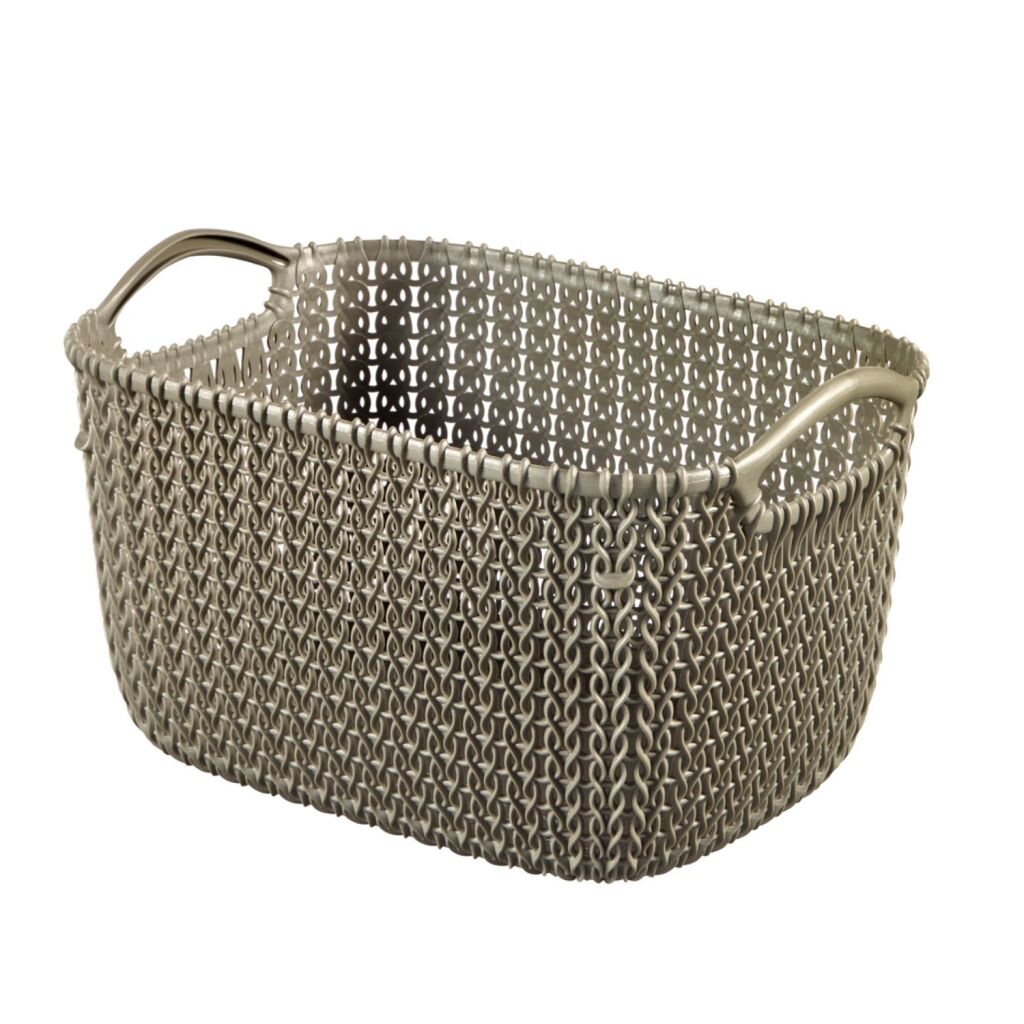Curver Panier de rangement Curver aspect tricot 8L marron