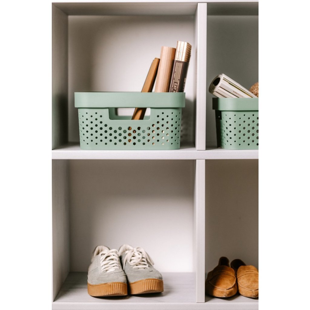 Curver infinity dots panier de rangement 11l vert