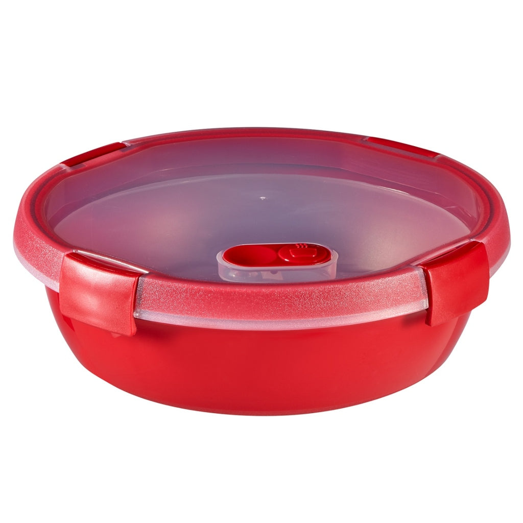 Curver Curver Micro-ondes ECO Cuiseur Vapeur Rond 20 cm 1L Rouge