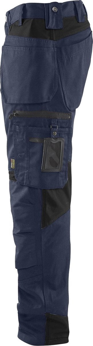 Blåkläder blaklader 1555 pantalon de travail avec poches à clous bleu foncé noir - taille 46