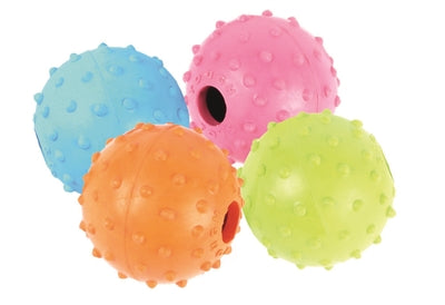 Balle en caoutchouc pour animaux de compagnie heureux avec cloche