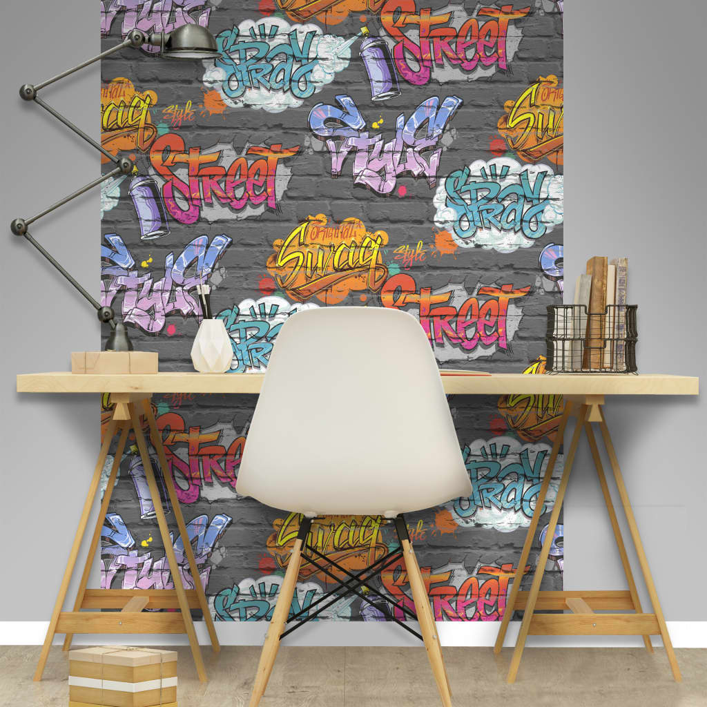 Papier mural néerlandais Graffiti Graffiti Multi-couleur L179-01