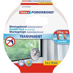 Ruban de montage Tesa powerbond ruban adhésif double face transparent autocollant fort - 5m x 19mm