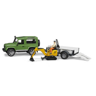 Bruder Land Rover + remorque avec pelle