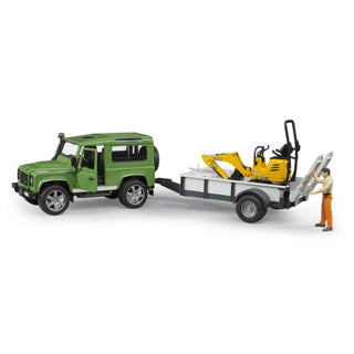 Bruder Land Rover + remorque avec pelle