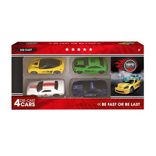Voiture moulée sous pression Rapid Wheels 4 pièces