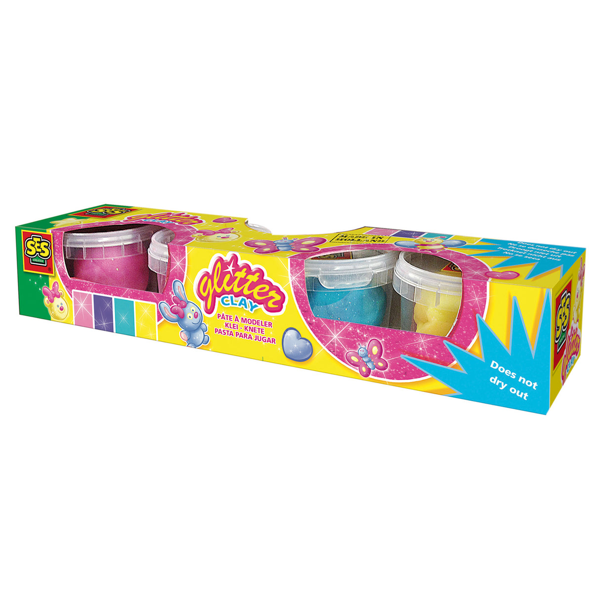 Ses creative ses paillettes argile - 4 pots en argile
