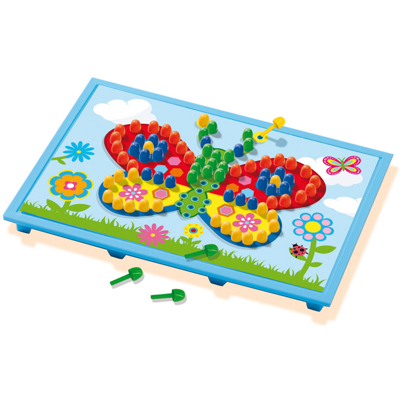 Ses creative - tableau mosaïque avec cartes - avec 100 épingles colorées et 4 cartes pour mosaïquer