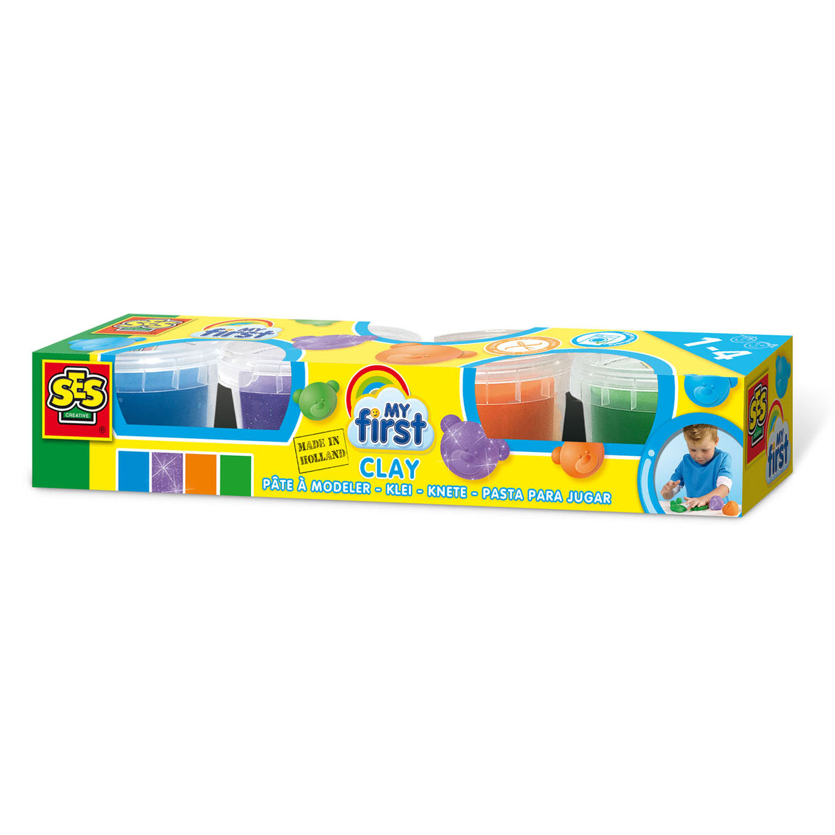 Ses creative ses ma première argile - 4 pots en argile