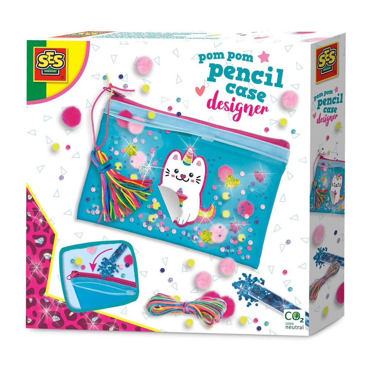 Trousse à crayons SES Pom Pom Designer