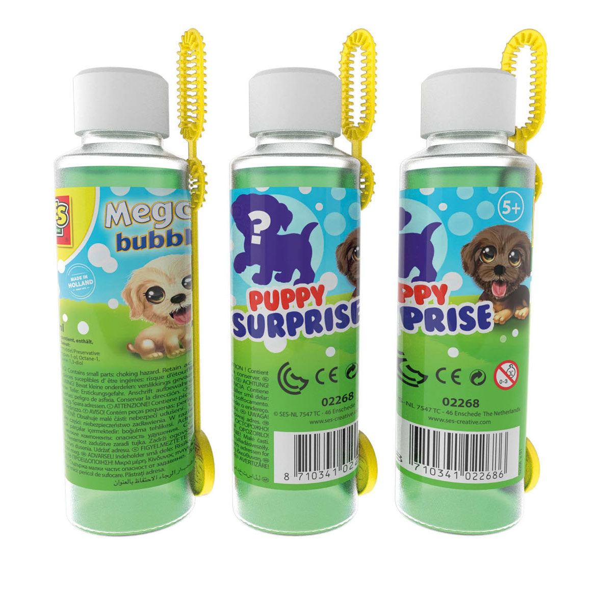 Six méga bulles avec surprise chiot