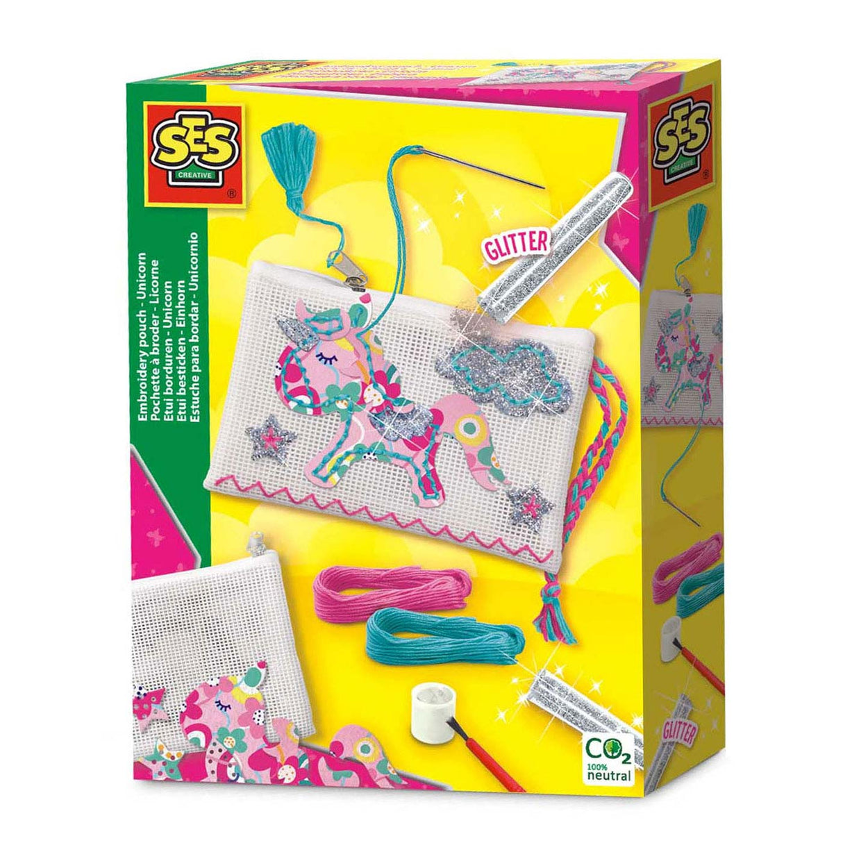 SES Trousse à Crayons Broderie Licorne