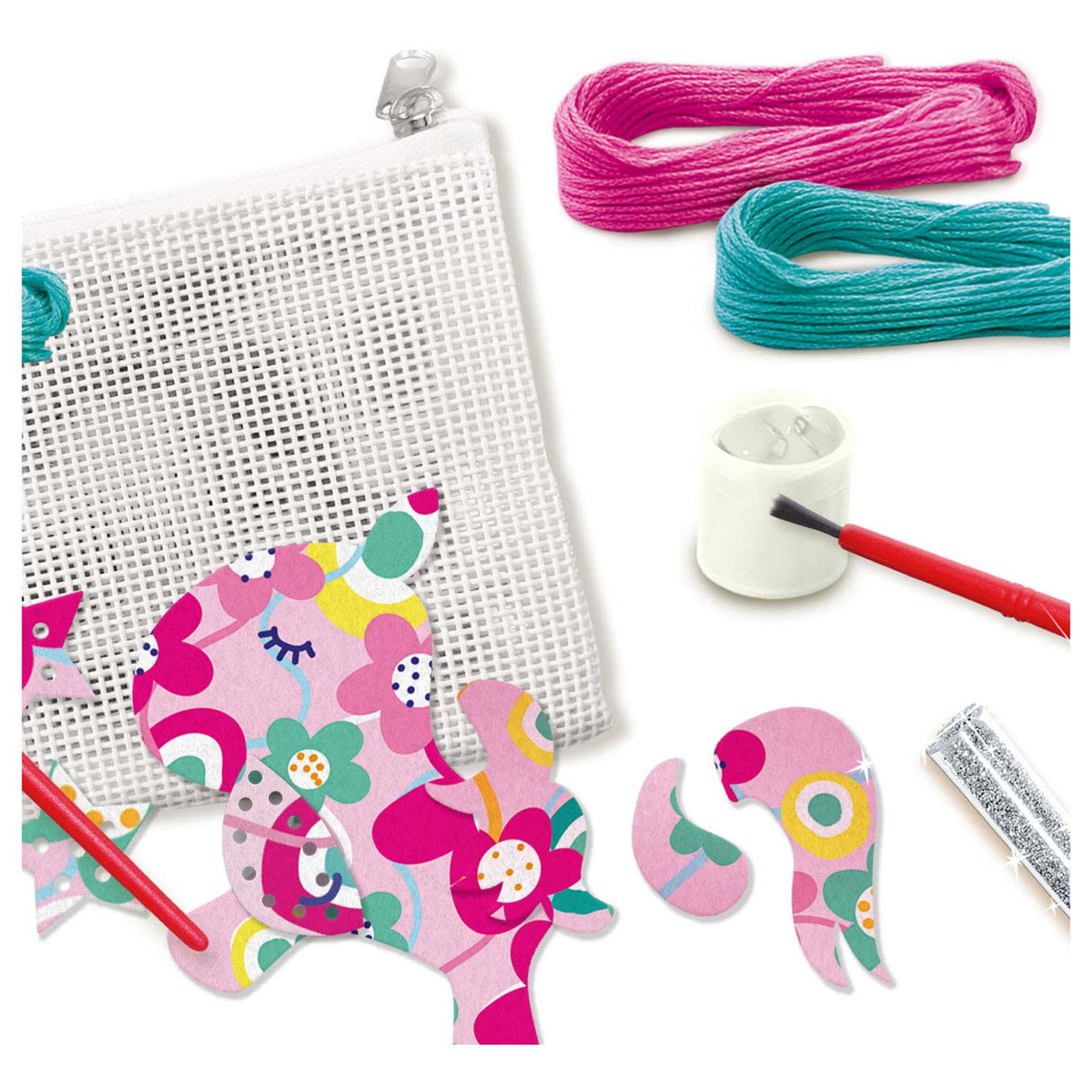 SES Trousse à Crayons Broderie Licorne