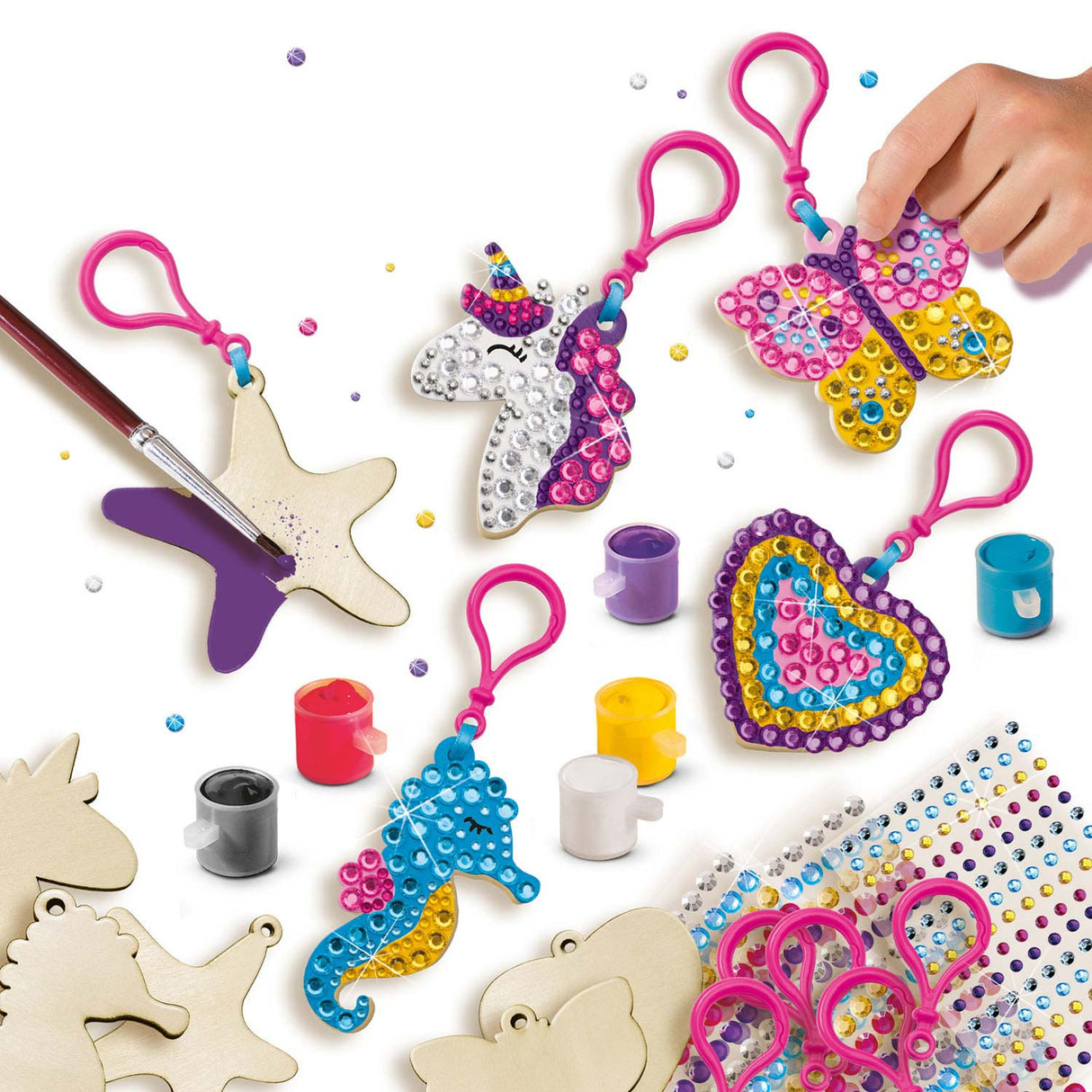 Ses creative ses diamant painting - porte-clés en bois