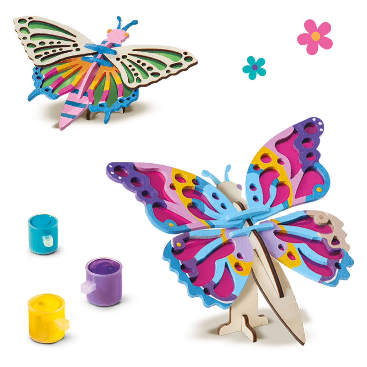 Décorez six papillons en bois - inspirés de la nature