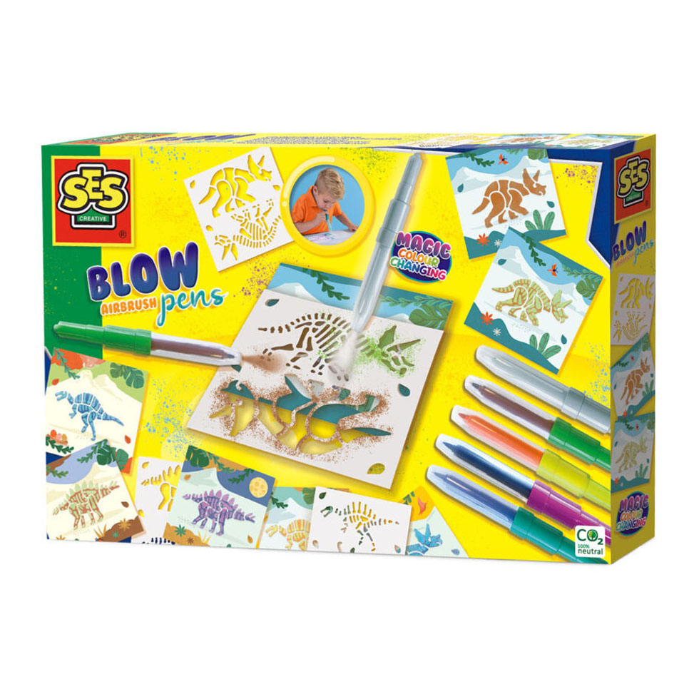 Ses Blow Airbrush stylos - Dinos Magical Coloring Change
