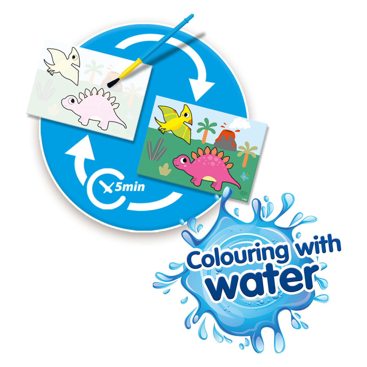 Ses créatives ses premières couleurs à l'eau - dinosaures