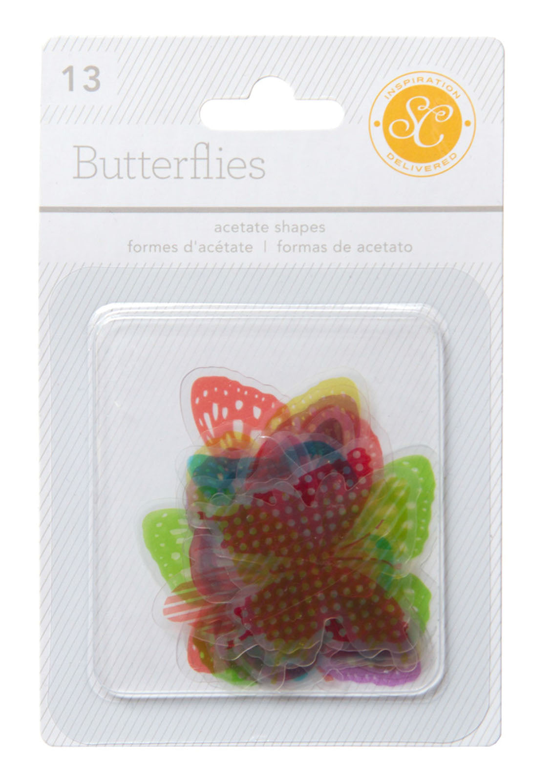 Artisanat américain • embellissements en acétate citronlush formes papillon