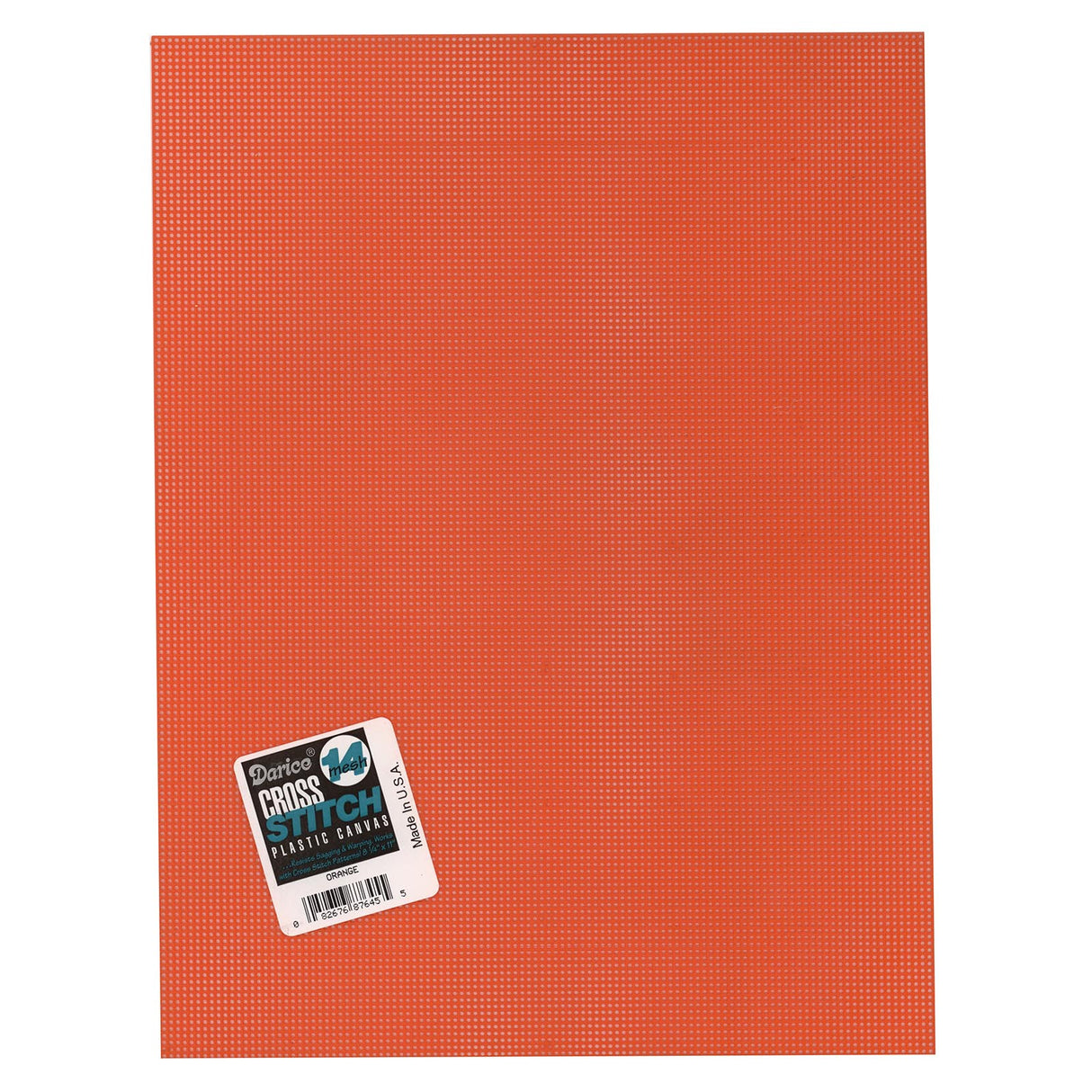 Darice • grille plastique 21x27,5cm orange maille:14