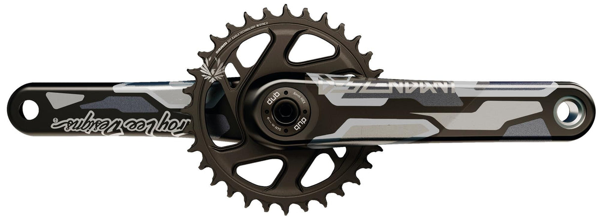 Pédalier Truvativ descendant troy lee design eagle pédalier truv.desc.troy lee des.eagle 175mm bl.