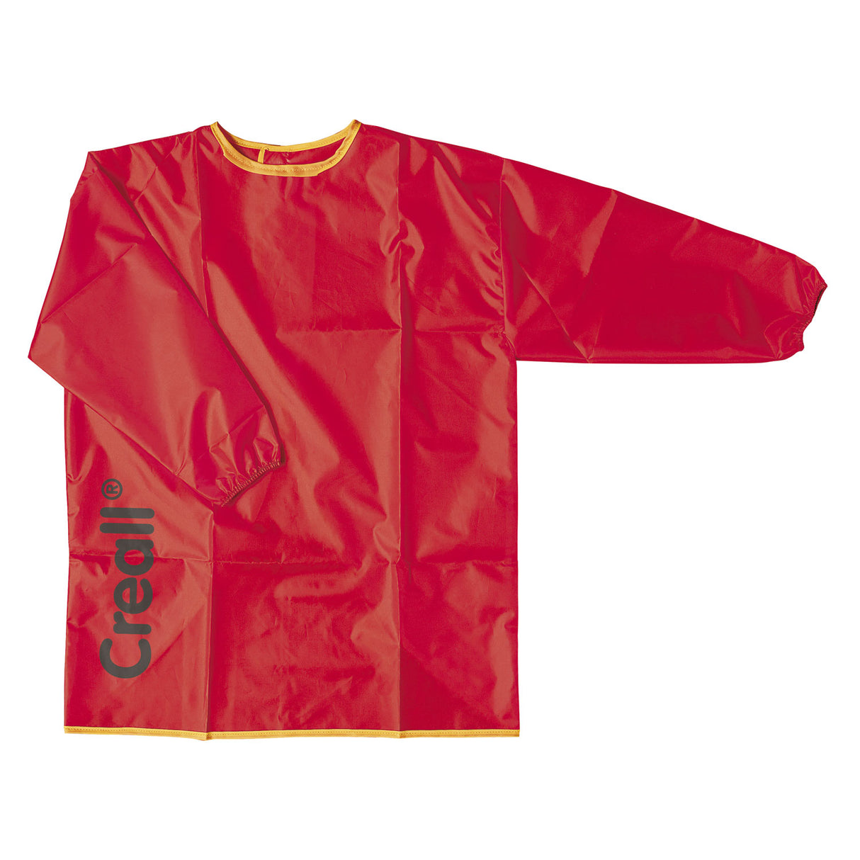 Tablier de peinture Creall rouge moyen - tablier de mess - tablier artisanal - 5-8 ans - lavable - qualité professionnelle - utilisé dans les écoles et garderies