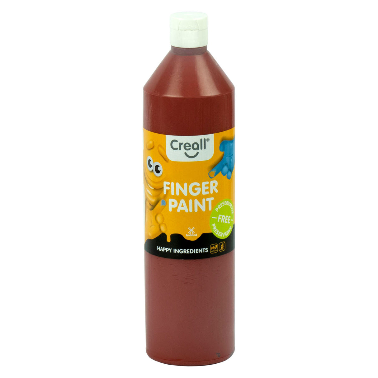 Peinture au doigt Creall marron sans conservation, 750ml
