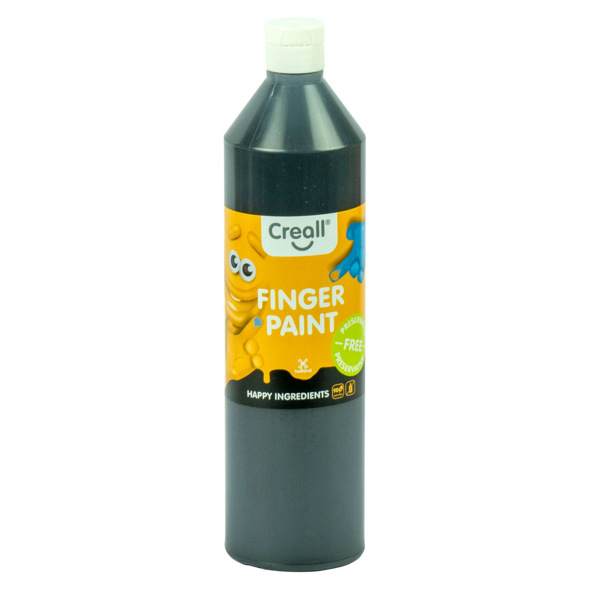 Creall peinture au doigt sans conservation noir, 750ml