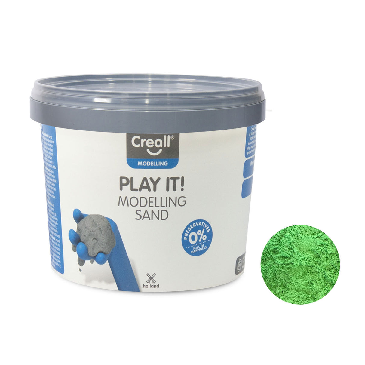 Creall play it play vert sable, 750gr.