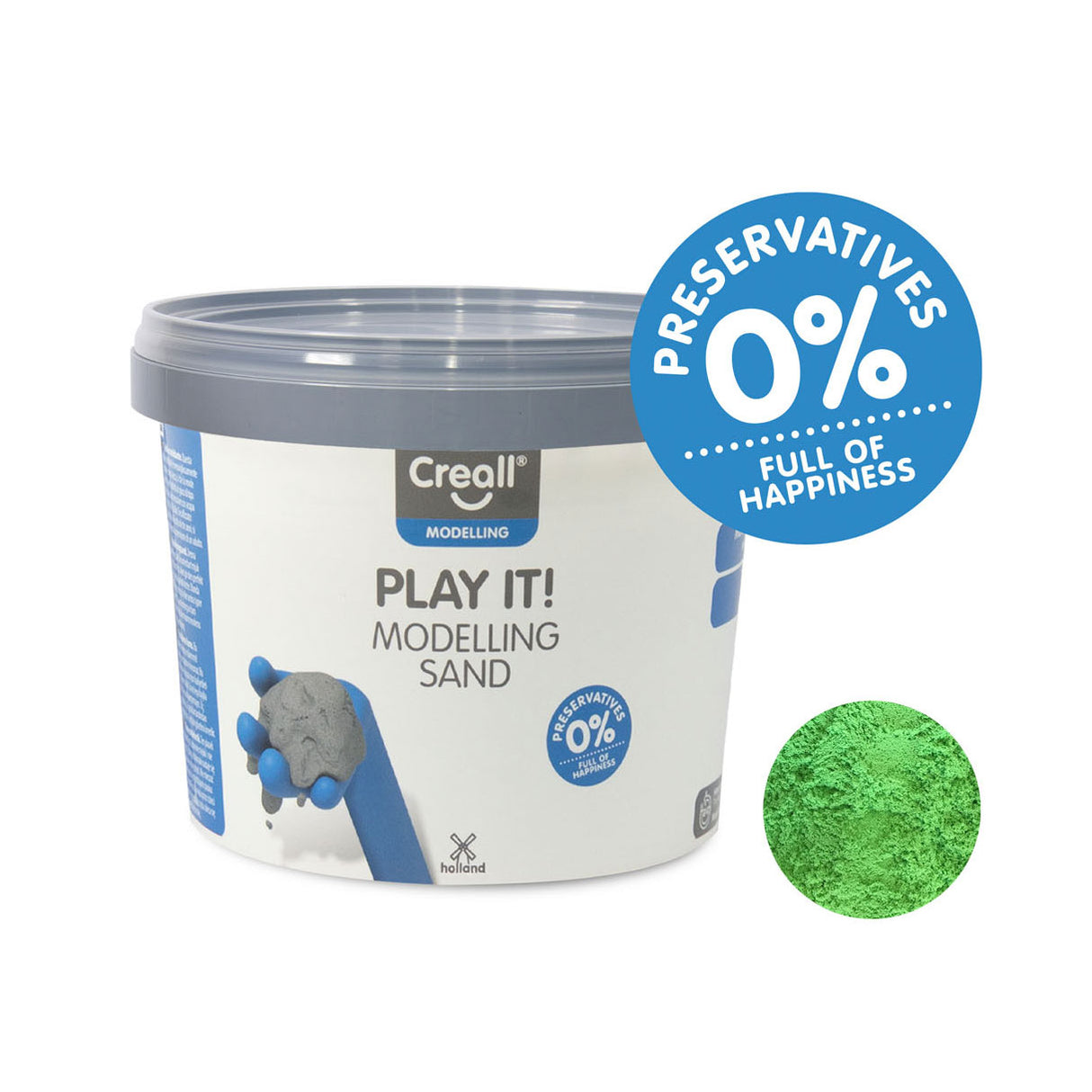Creall play it play vert sable, 750gr.