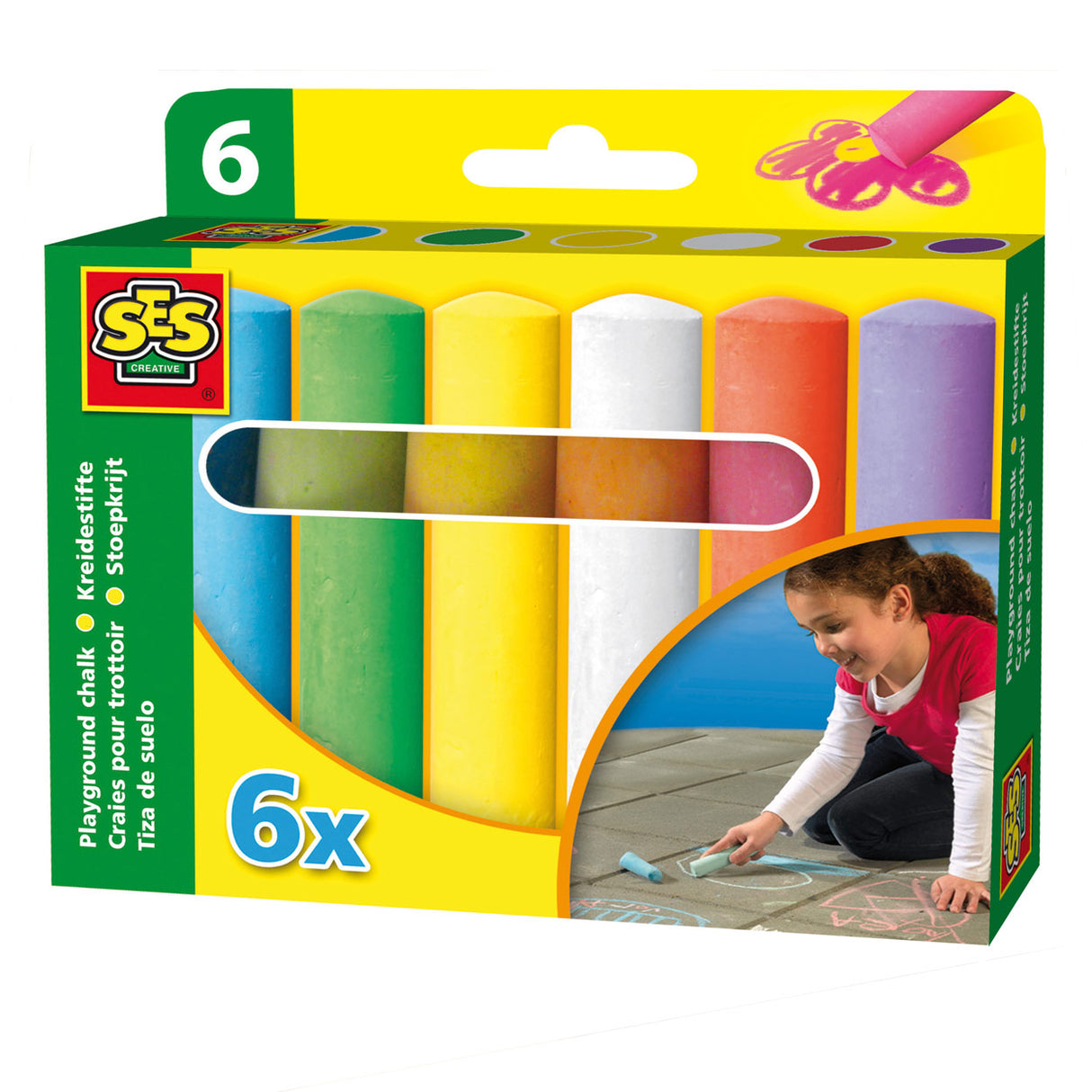 Craie de trottoir Ses creative ses, 6 pcs.
