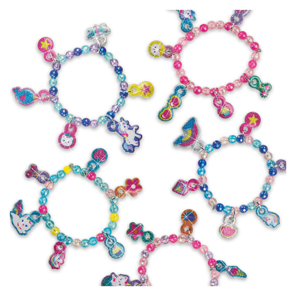 Ses bracelets autocollants à paillettes gonflées