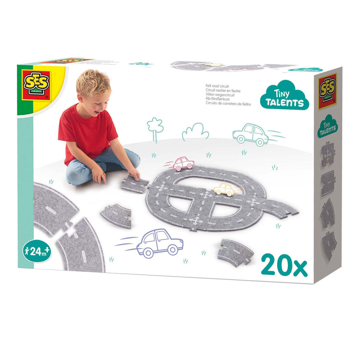 Circuit routier en feutre Rc ses, 20pcs.