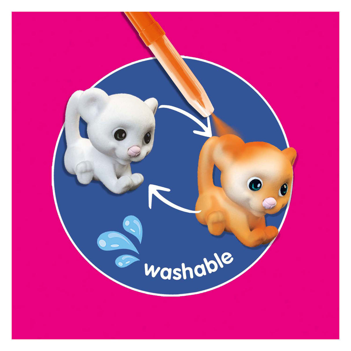 Stylos aérographe Ses Blow - Animaux de safari, 6 pcs.