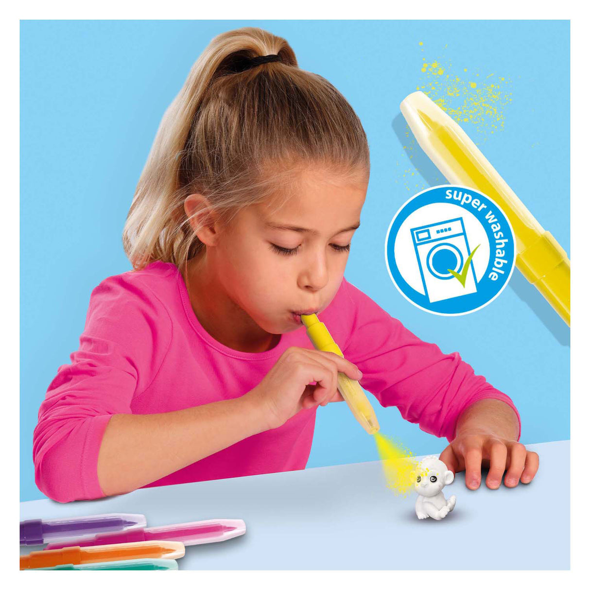 Stylos aérographe Ses Blow - Animaux de safari, 6 pcs.