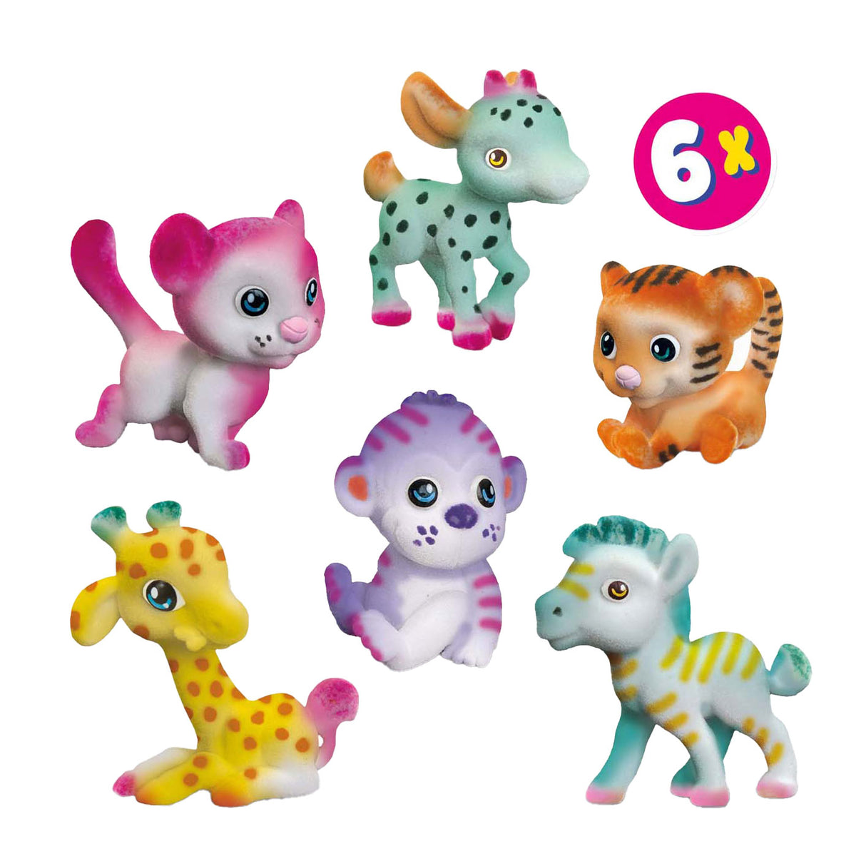 Stylos aérographe Ses Blow - Animaux de safari, 6 pcs.
