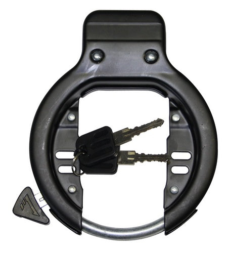 QtcycheTech QT RING LOCK + MATÉRIE DE FIXATION NOIR