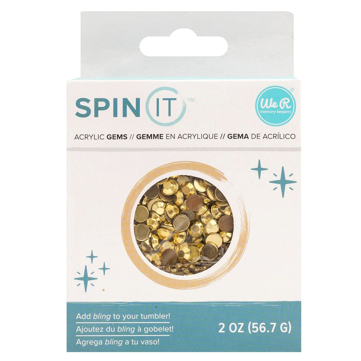 We r makers • spin it rhinestone gold