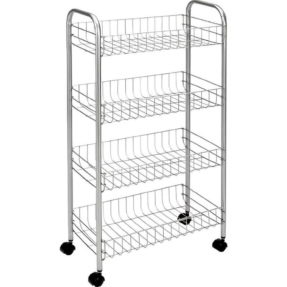 Metaltex chariot de rangement pisa 4 paniers noir