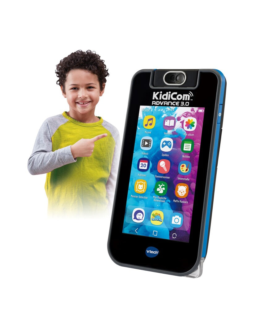 Téléphone Vtech kidicom advance 3.0 - mobile enfant interactif avec caméra - jouets éducatifs - à partir de 5 ans - bleu