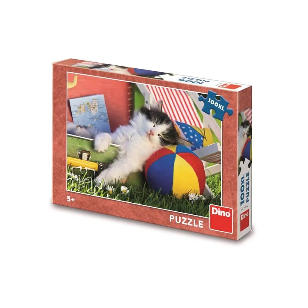 Puzzle Dinotoys - un chaton endormi - 100 pièces xl