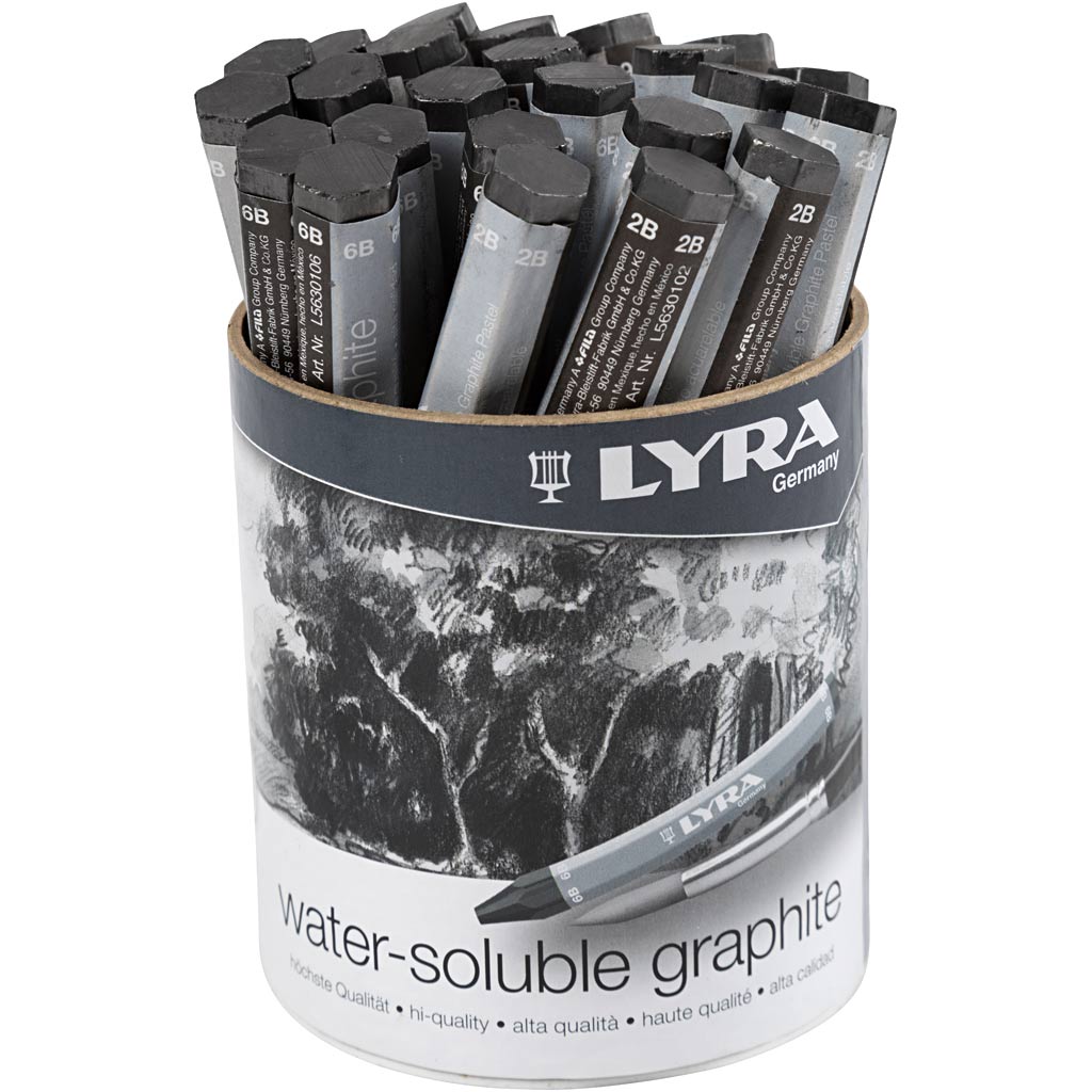 Crayon graphite aquarellable Lyra, l: 6,5 cm, 24 pièces 1 boîte