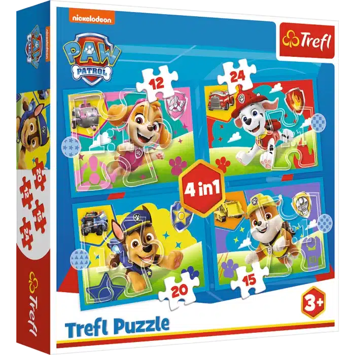 Oku Paw Patrol puzzle 4 en 1 12-15-20 et 24 pièces