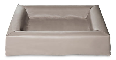 Housse de panier pour chien en cuir artificiel pour lit Bia taupe