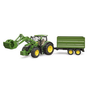 Tracteur Bruder John Deere 7R 350 avec remorque