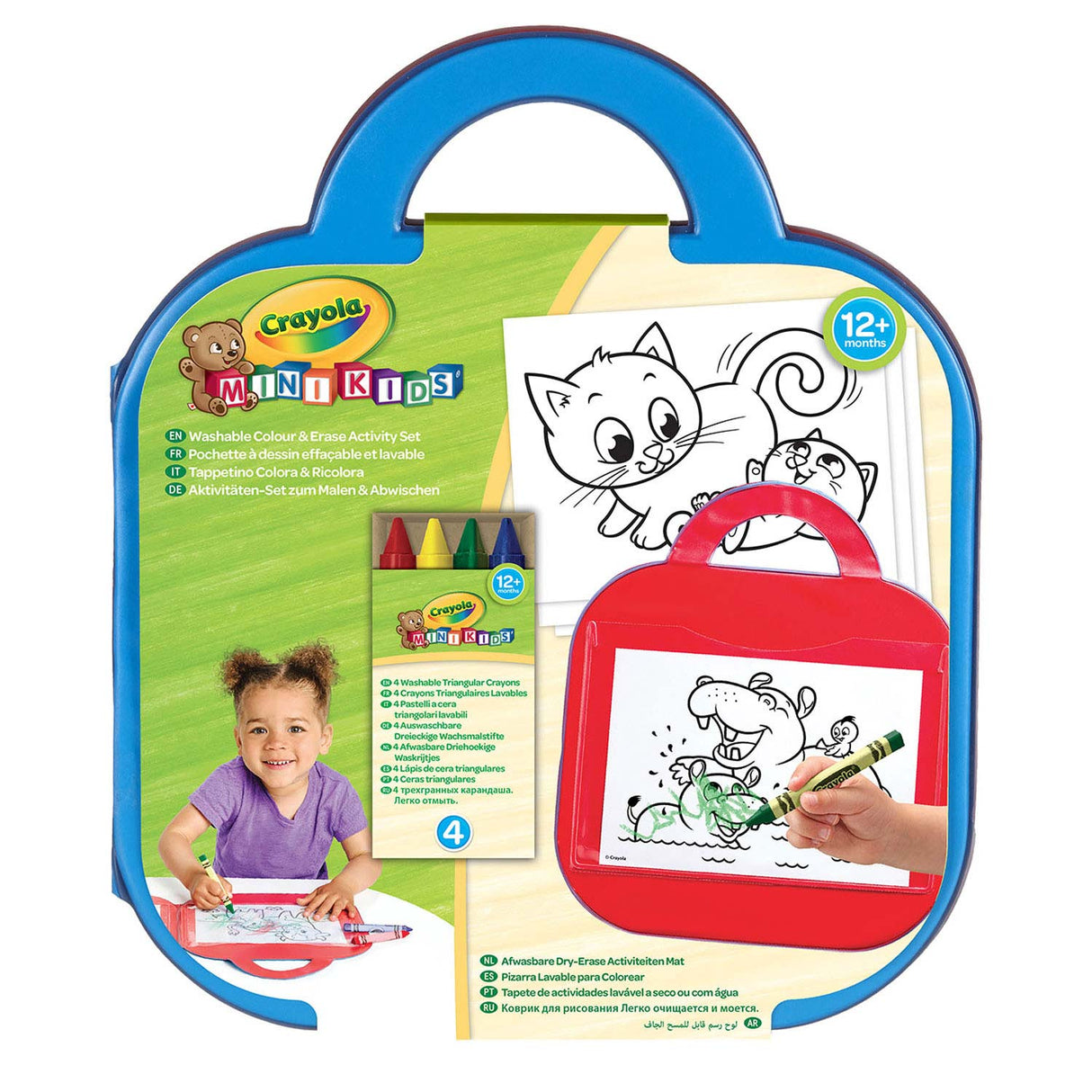Crayola mini kids - tapis d'activité effaçable en couleur