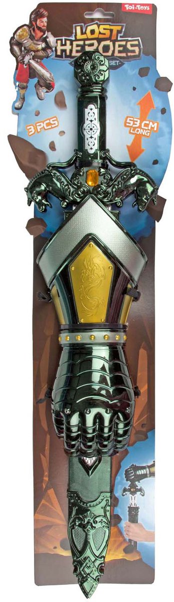 Toi-toys ensemble de costumes de héros perdus chevalier avec épée et main, 53 cm