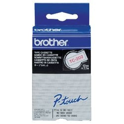 Ruban d'étiquettes tc-202 brother 9 mm x 7,7 m rouge