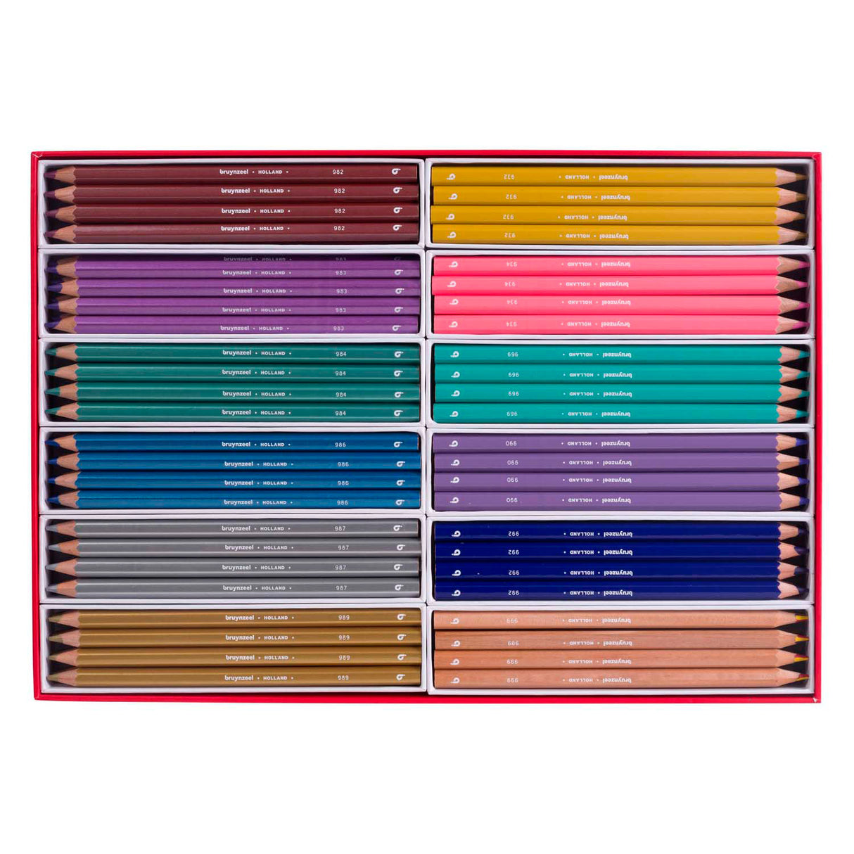 Bruynzeel méga coffret de crayons de couleur couleurs tendance métallisées